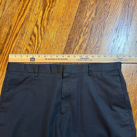 Banana Republic Mens 36x32 Non-Iron Tailored Slim Fit Dress Pants Trousers Navy - Picture 7 of 11